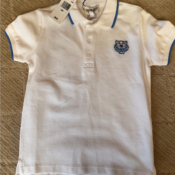 Kenzo Other - Kenzo Kids Polo Shirt in White with Blue Trim